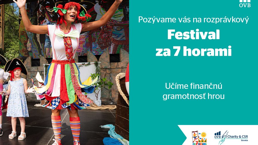 Pozvánka na Festival Za 7 horami 2026, kde OVB Slovensko prináša finančnú gramotnosť hrou pre deti a rodiny