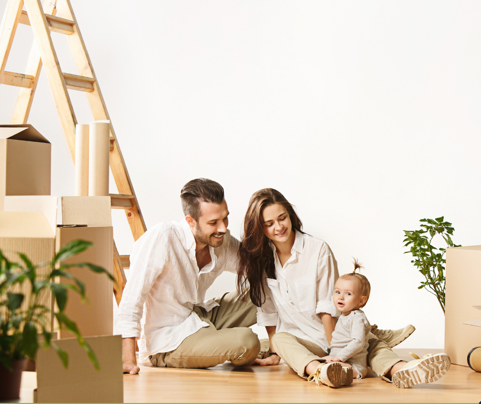 Mladá rodina sa sťahuje do nového domova.